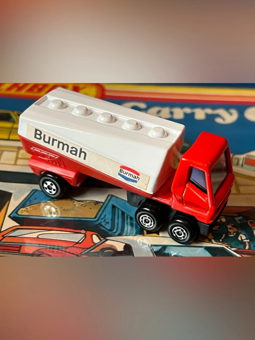 Vintage Matchbox Superfast No. 63 Freeway Gas Tanker Burmah 1973 Lesney England